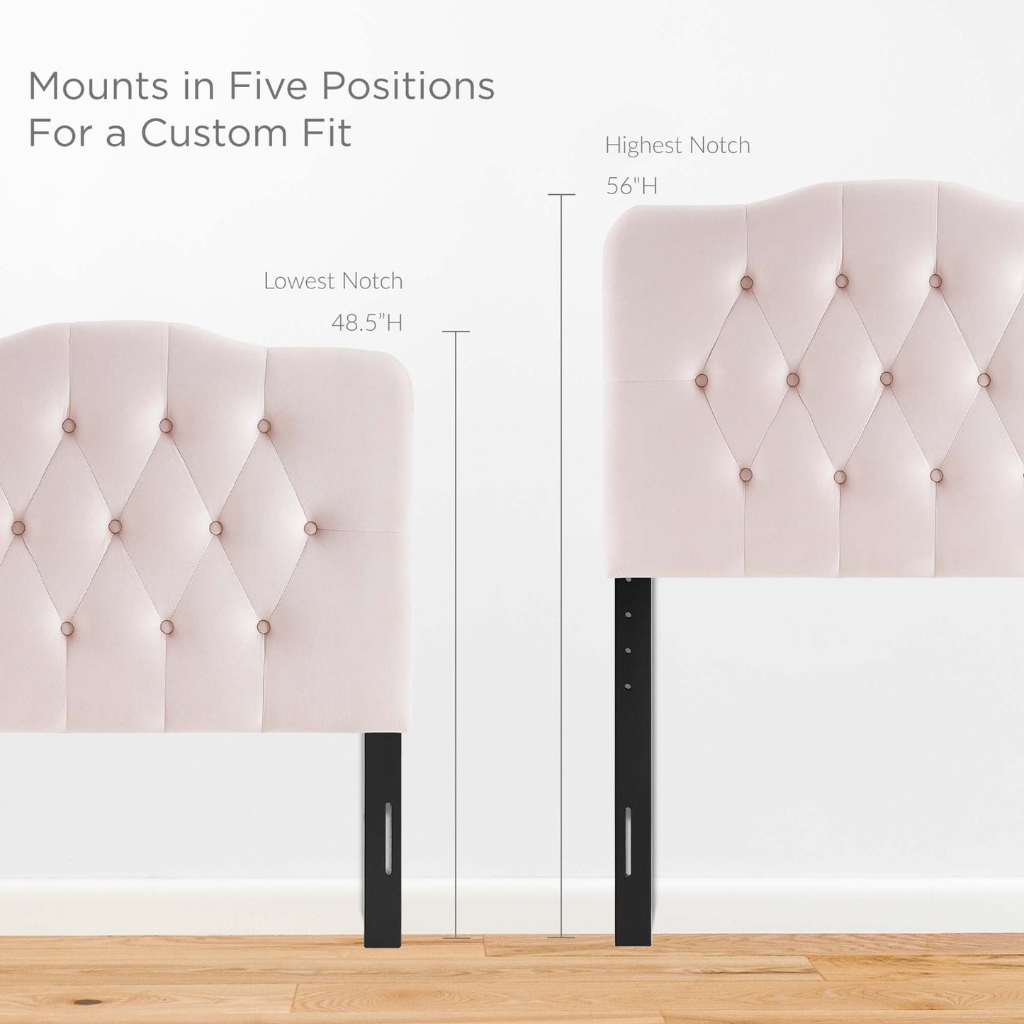 Annabel Diamond Tufted Performance Velvet Twin Headboard by Modway MOD-6126-PNK