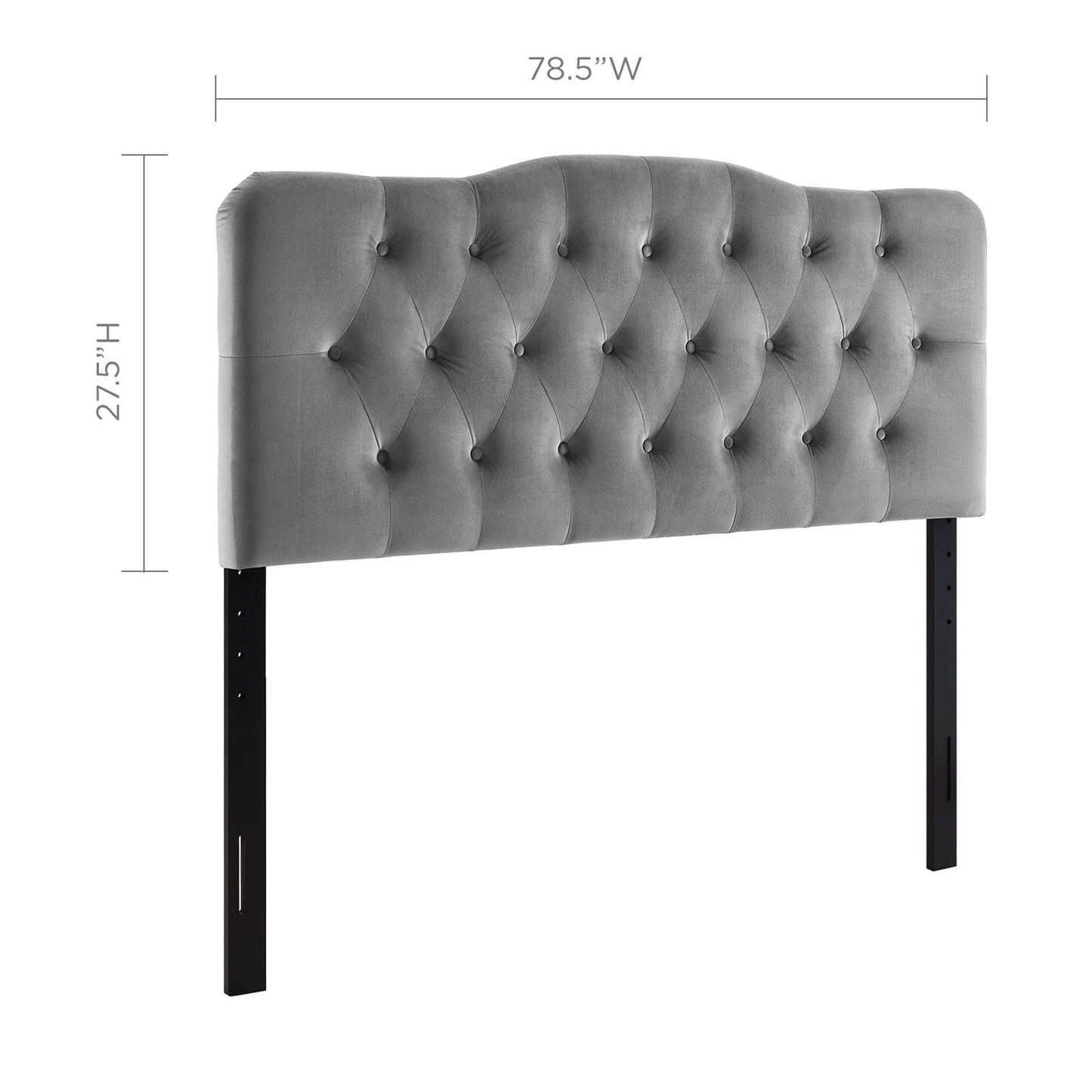 Annabel Diamond Tufted Performance Velvet King Headboard by Modway MOD-6127-GRY