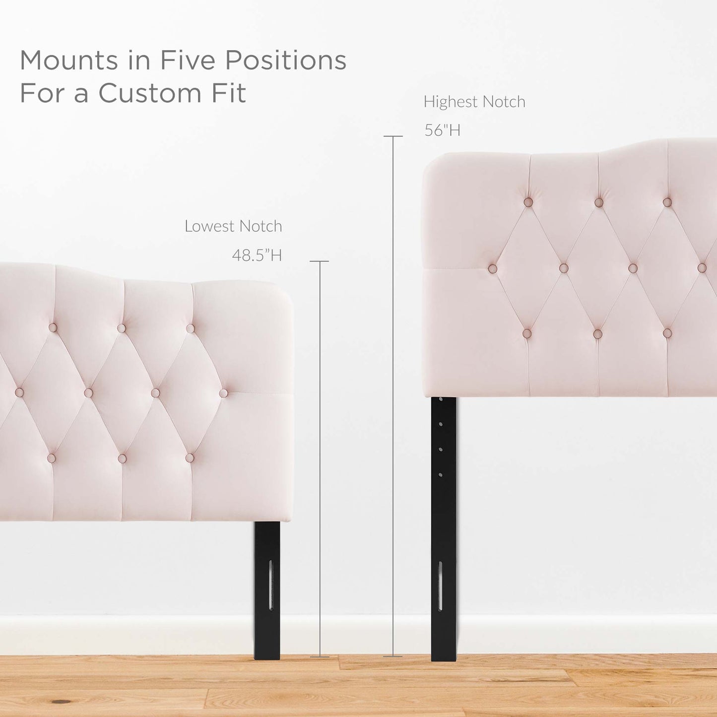 Annabel Diamond Tufted Performance Velvet King Headboard by Modway MOD-6127-PNK