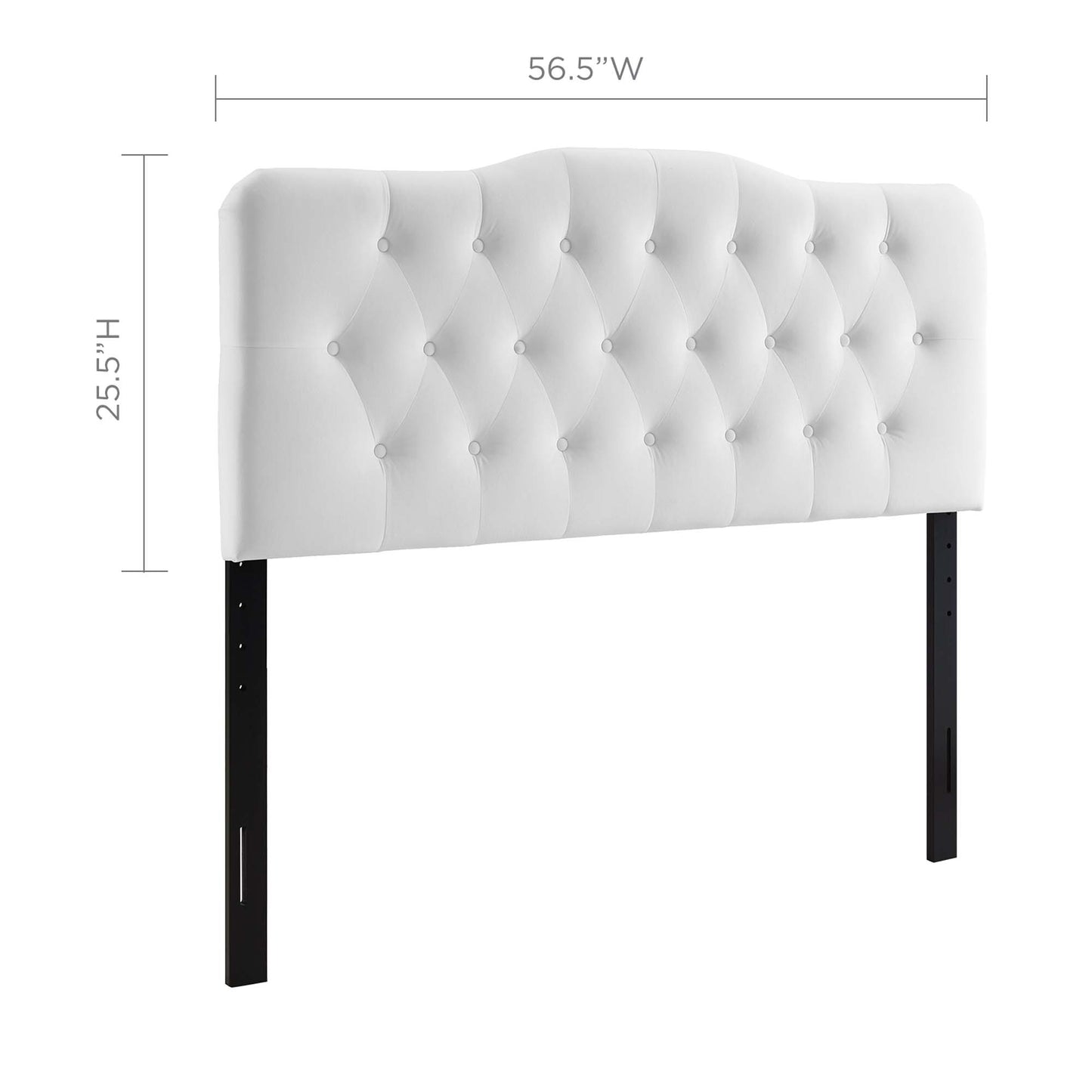 Annabel Diamond Tufted Performance Velvet Full Headboard by Modway MOD-6128-WHI