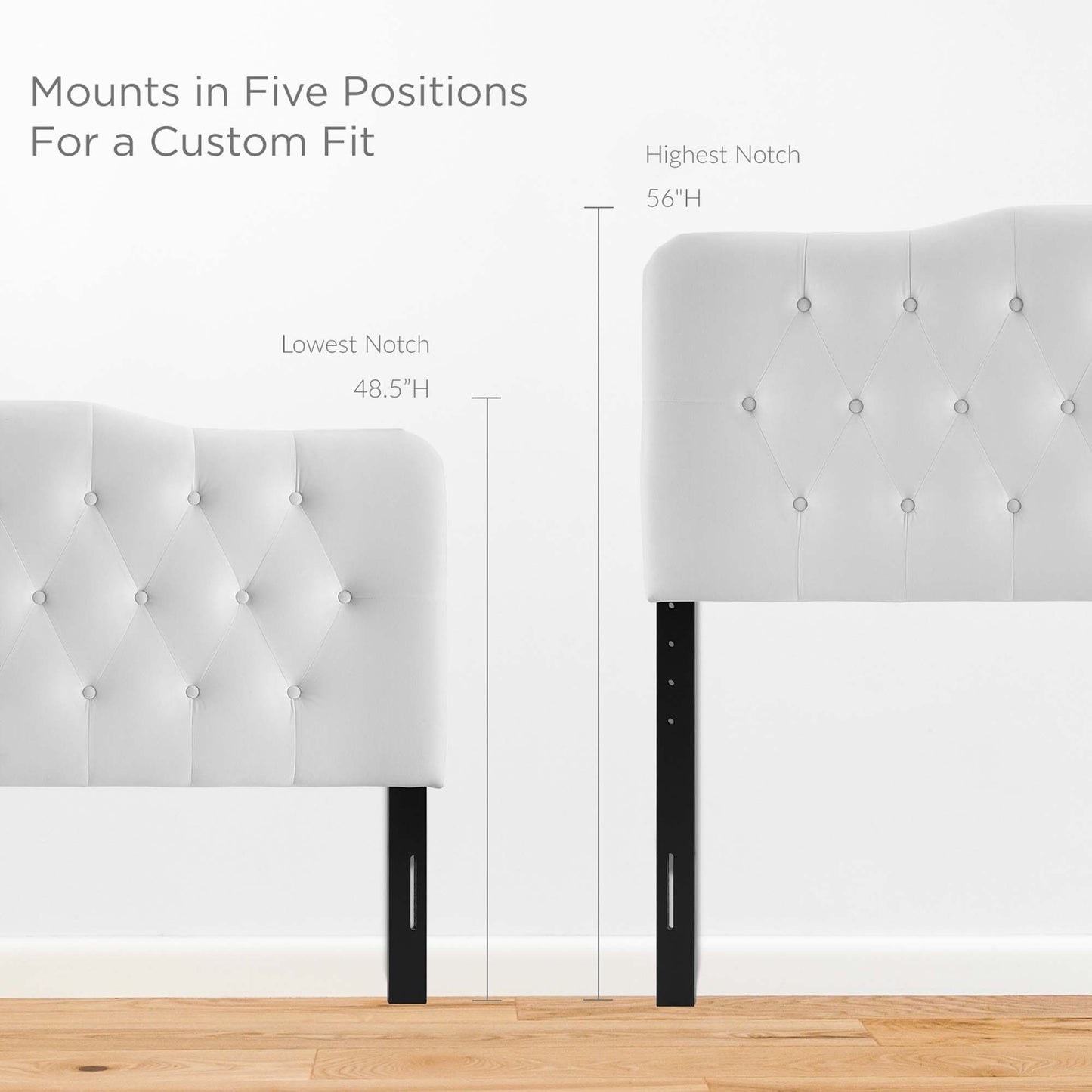 Annabel Diamond Tufted Performance Velvet Full Headboard by Modway MOD-6128-WHI