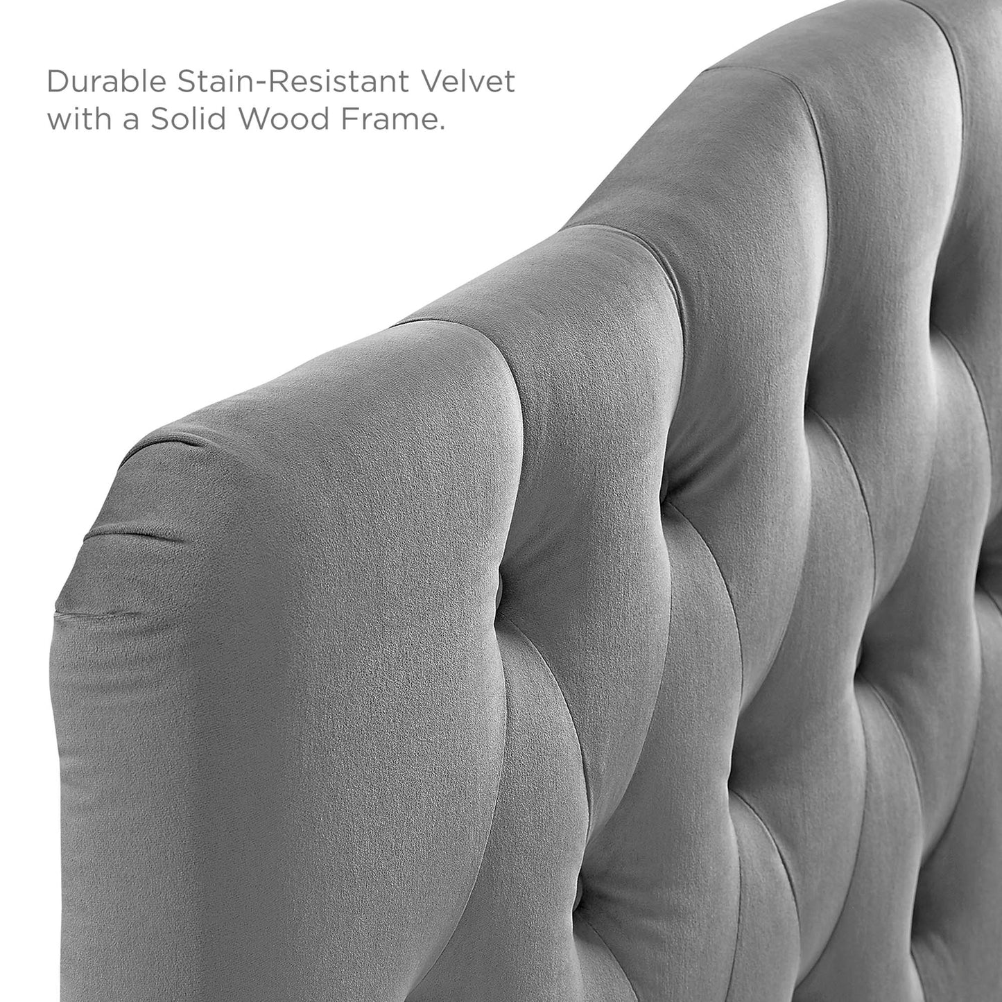 Annabel Diamond Tufted Performance Velvet Queen Headboard by Modway MOD-6129-GRY