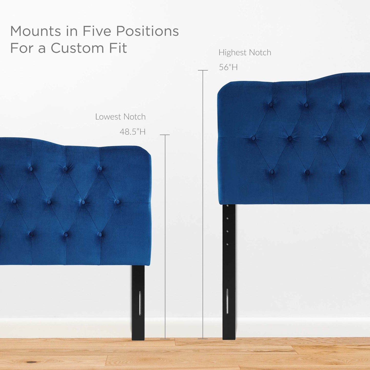 Annabel Diamond Tufted Performance Velvet Queen Headboard by Modway MOD-6129-NAV