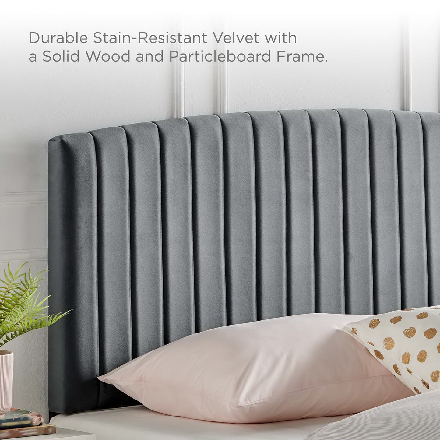 Rebecca Performance Velvet Twin Headboard by Modway MOD-6140-CHA