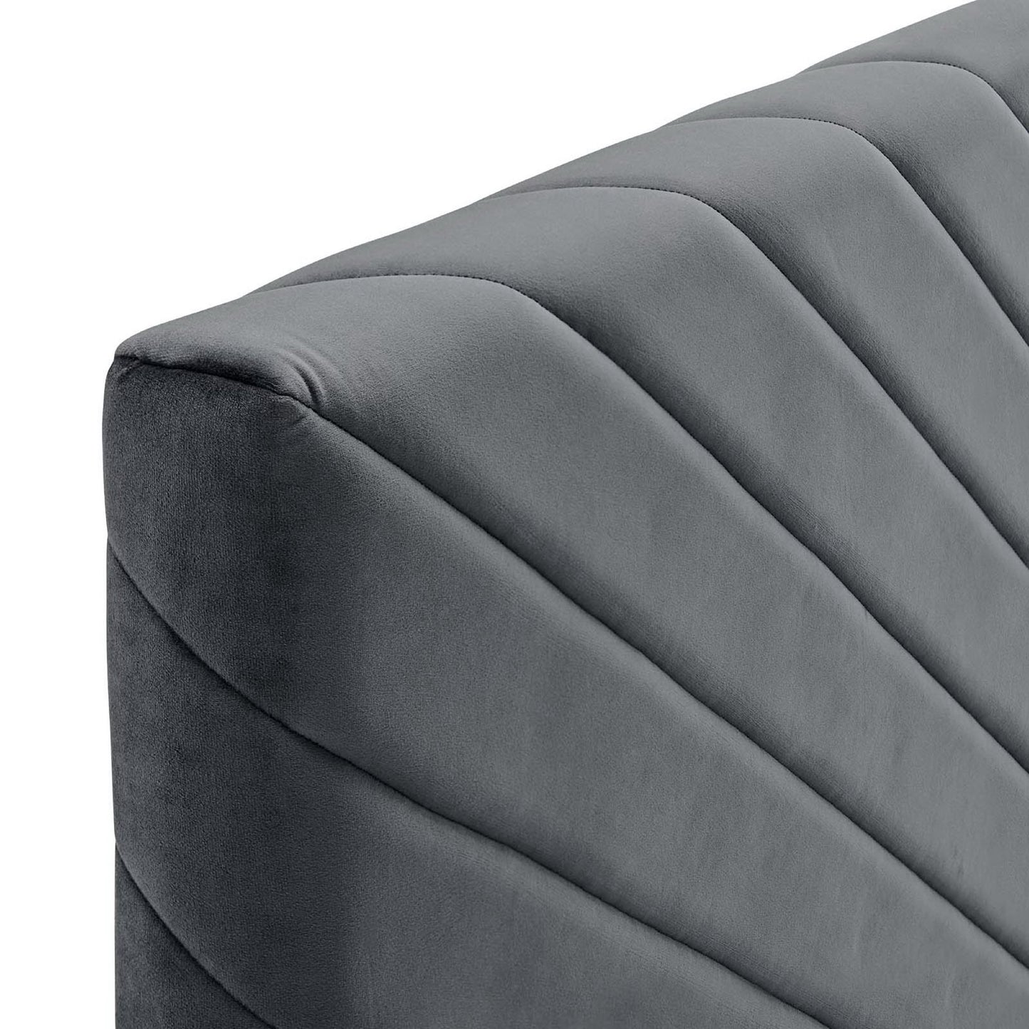 Alyson Angular Channel Tufted Performance Velvet Full / Queen Headboard by Modway MOD-6144-CHA