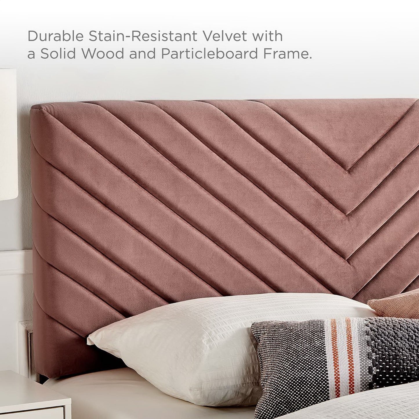 Alyson Angular Channel Tufted Performance Velvet Full / Queen Headboard by Modway MOD-6144-DUS