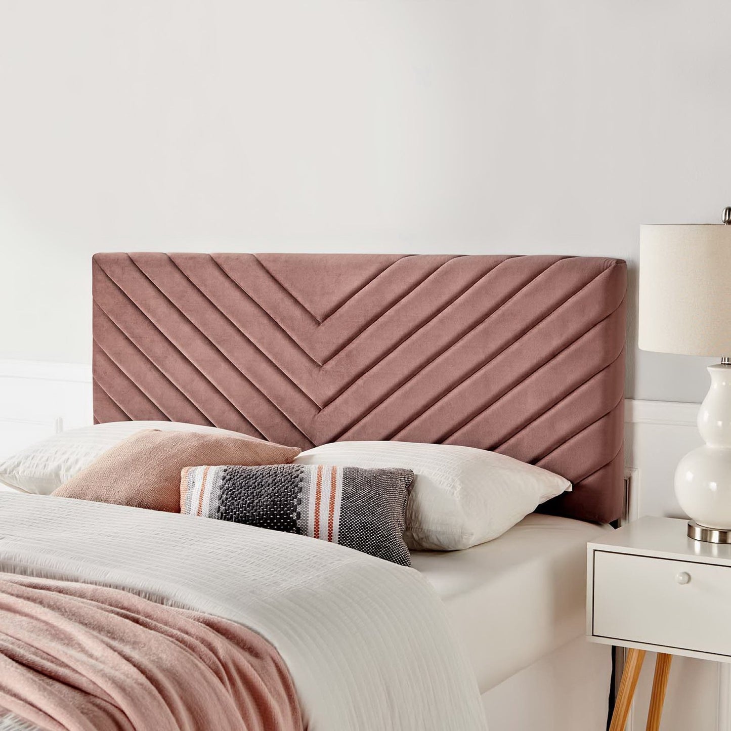 Alyson Angular Channel Tufted Performance Velvet Full / Queen Headboard by Modway MOD-6144-DUS