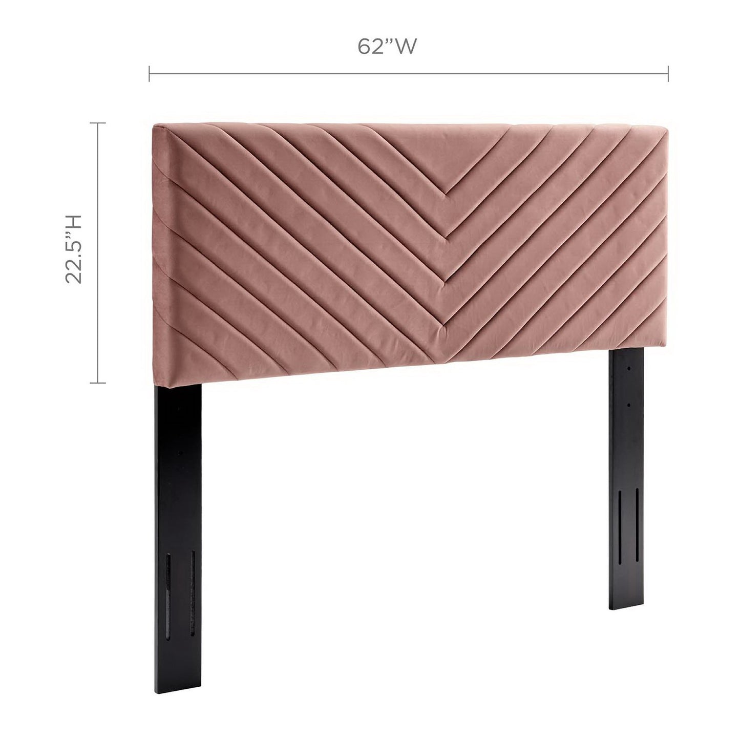 Alyson Angular Channel Tufted Performance Velvet Full / Queen Headboard by Modway MOD-6144-DUS