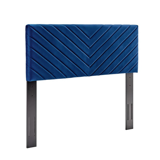 Alyson Angular Channel Tufted Performance Velvet Full / Queen Headboard by Modway MOD-6144-NAV