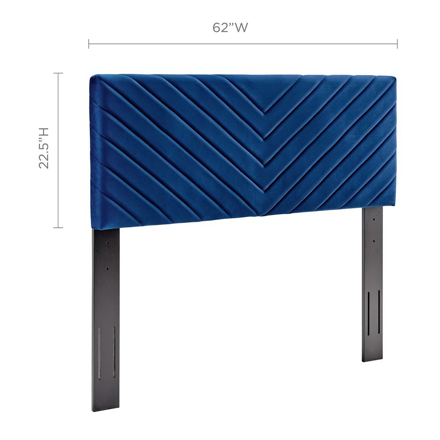 Alyson Angular Channel Tufted Performance Velvet Full / Queen Headboard by Modway MOD-6144-NAV