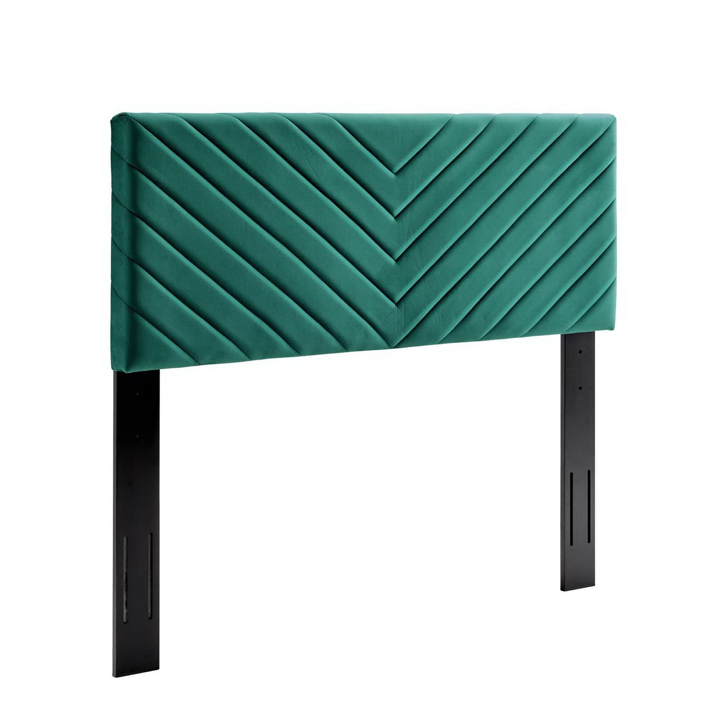 Alyson Angular Channel Tufted Performance Velvet Full / Queen Headboard by Modway MOD-6144-TEA
