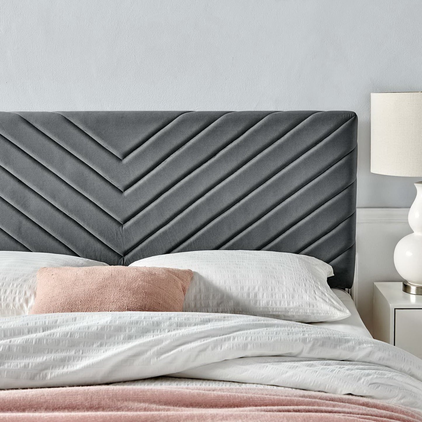 Alyson Angular Channel Tufted Performance Velvet King / California King Headboard by Modway