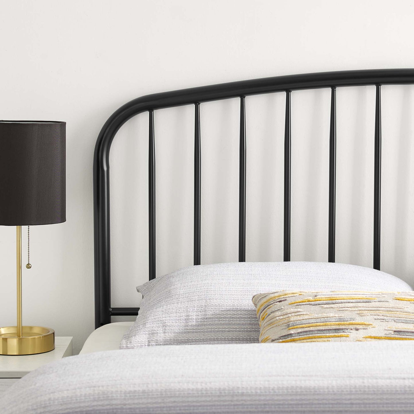Nova Metal King Headboard by Modway Black