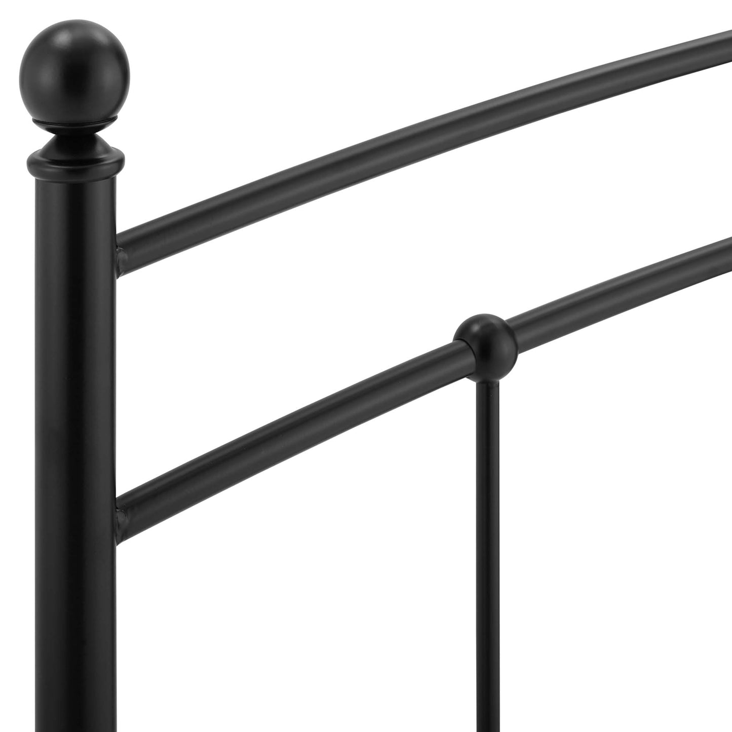 Abigail Metal Twin Headboard by Modway Black