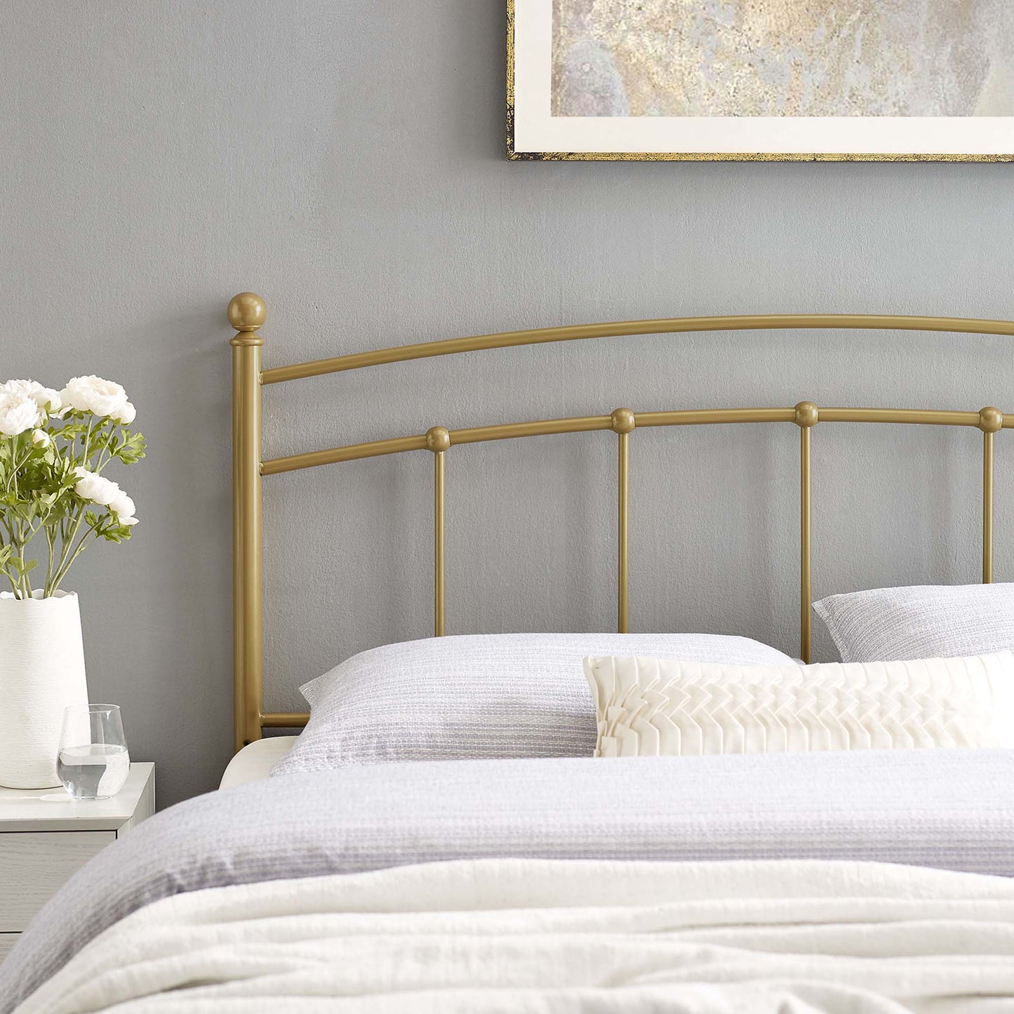 Abigail Metal Queen Headboard by Modway Gold MOD-6158-GLD