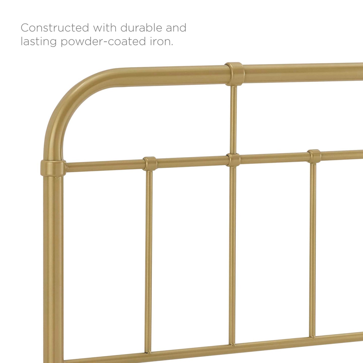 Alessia Metal Queen Headboard by Modway Gold