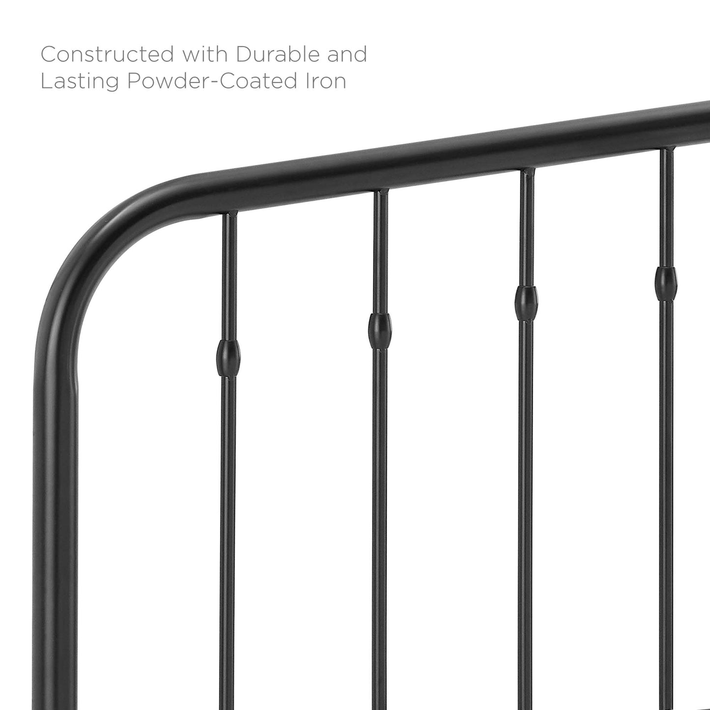 Lennon Metal Twin Headboard by Modway Black MOD-6164-BLK