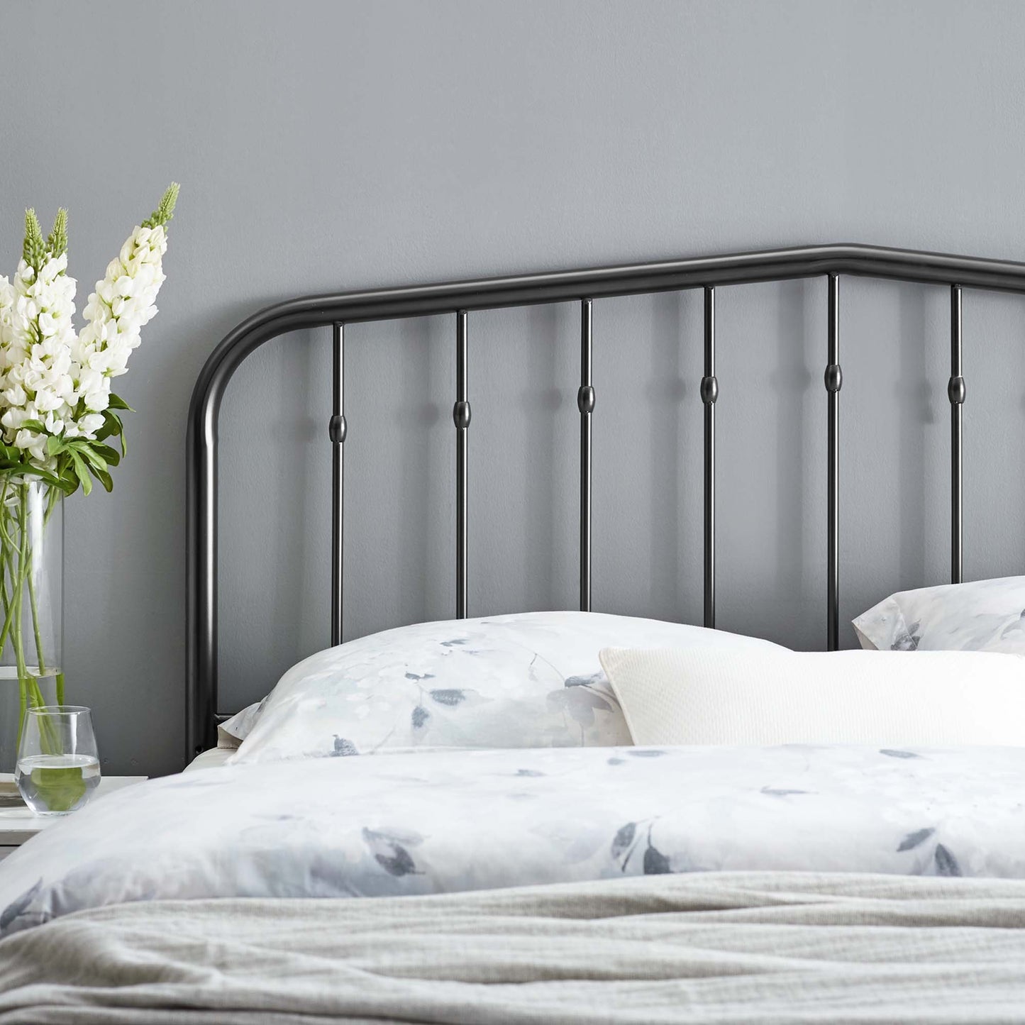 Lennon Metal Twin Headboard by Modway Black MOD-6164-BLK