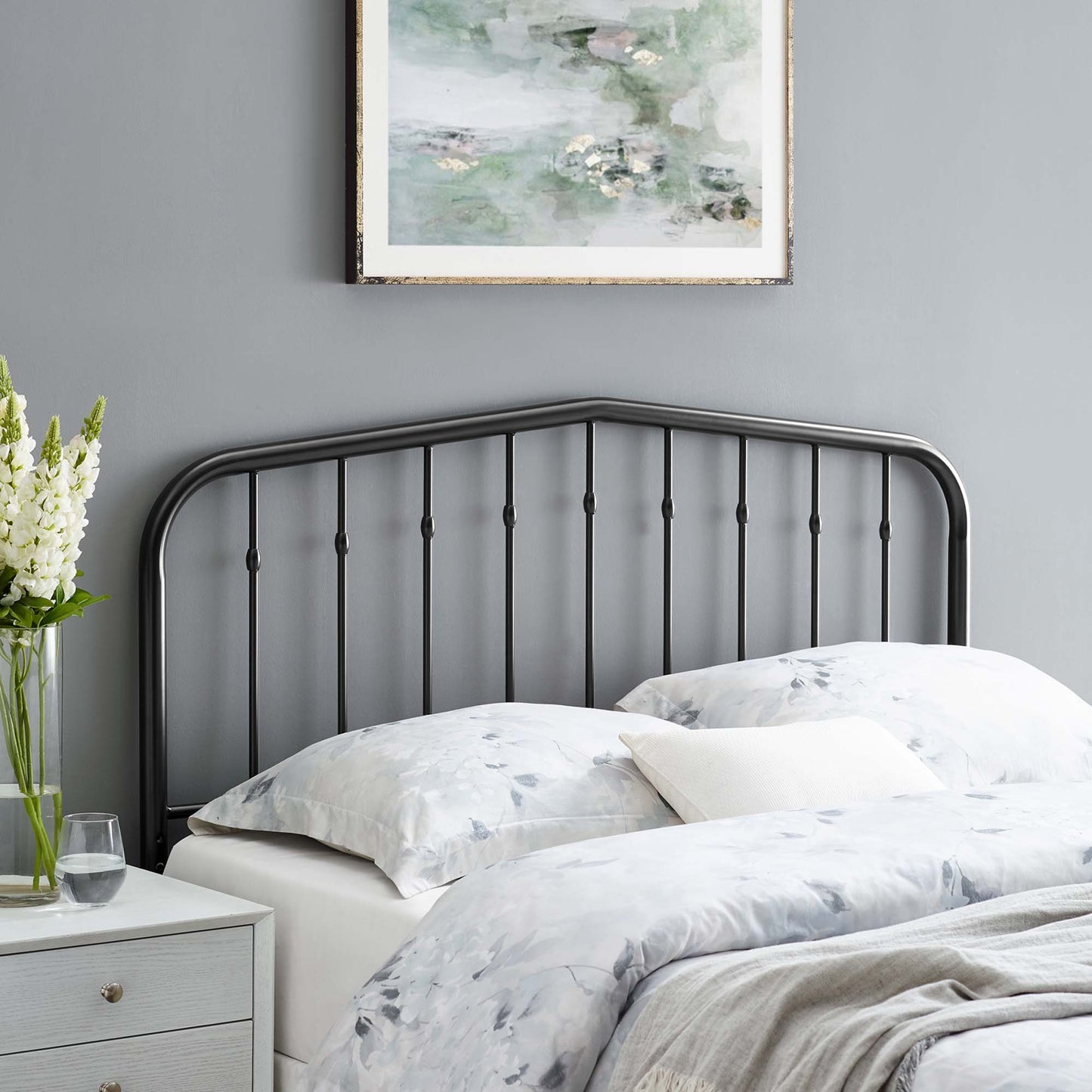 Lennon Metal Twin Headboard by Modway Black MOD-6164-BLK