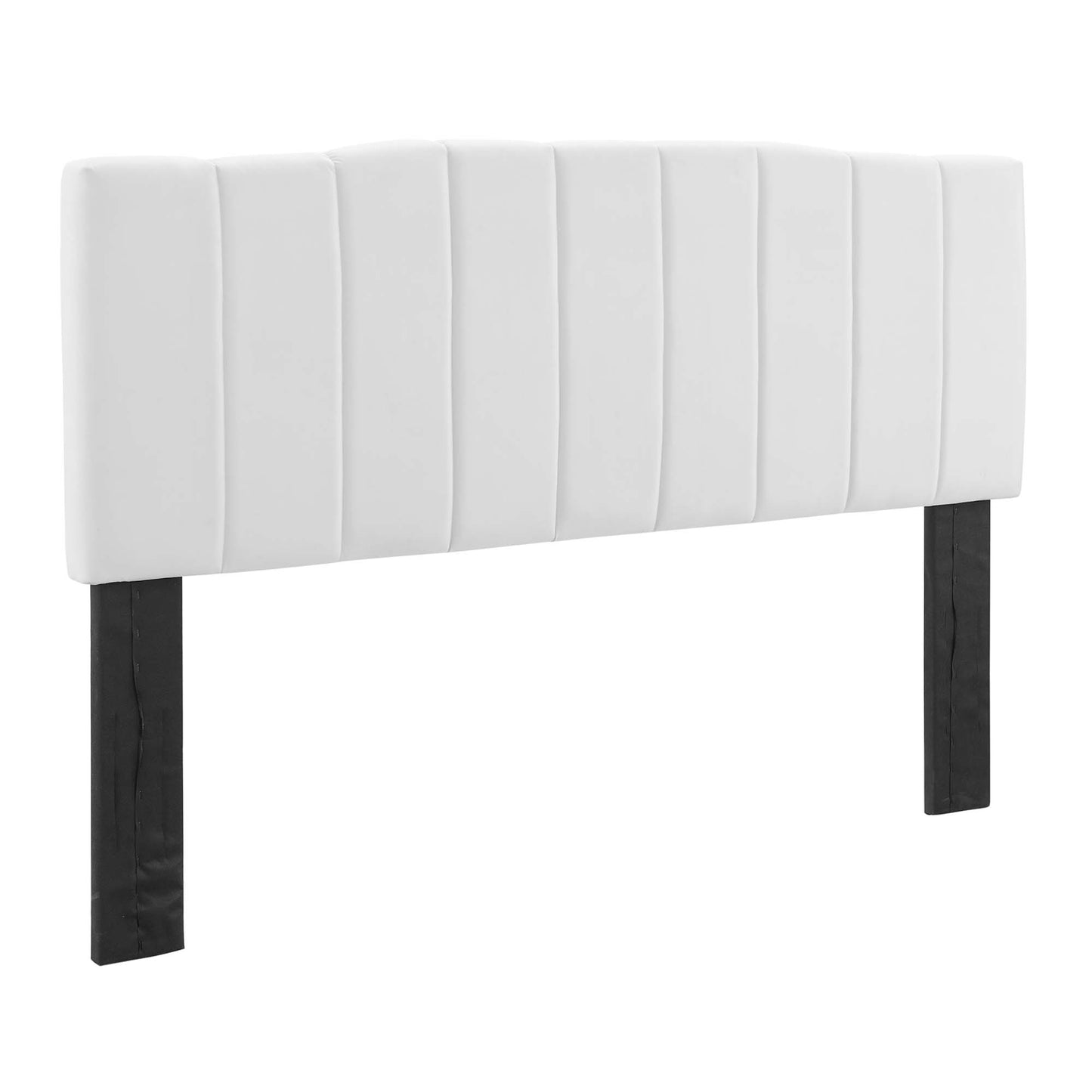 Camilla Channel Tufted Performance Velvet Full/Queen Headboard by Modway MOD-6182-WHI