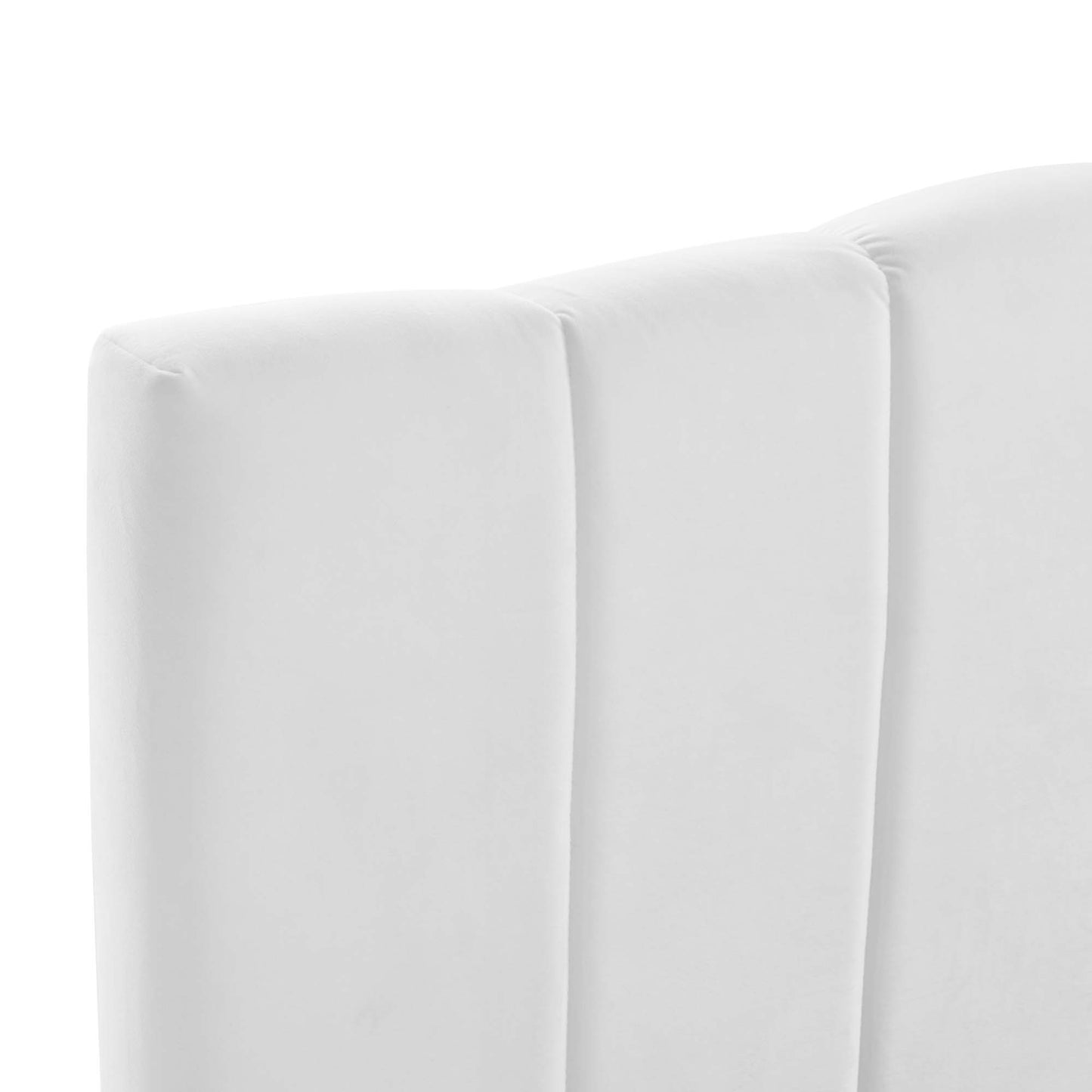 Camilla Channel Tufted Performance Velvet Full/Queen Headboard by Modway MOD-6182-WHI