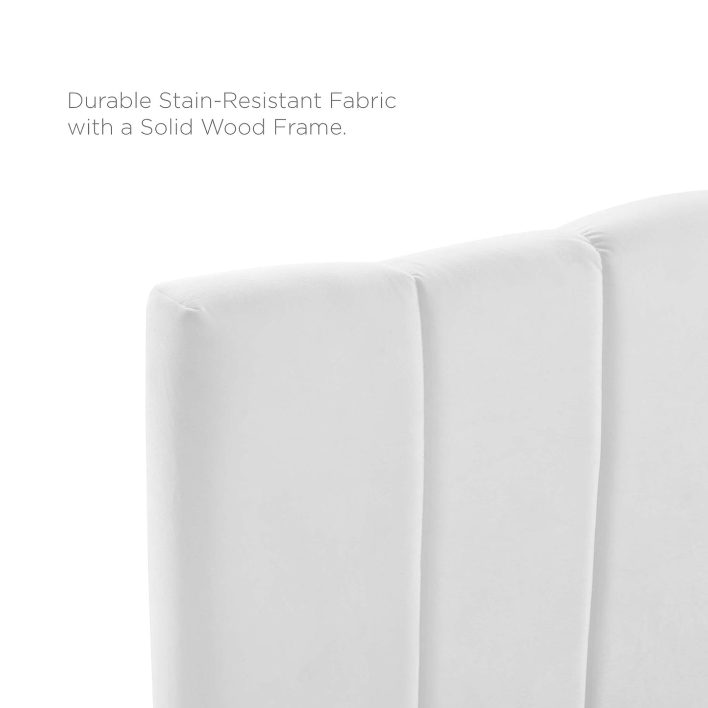 Camilla Channel Tufted Performance Velvet Full/Queen Headboard by Modway MOD-6182-WHI