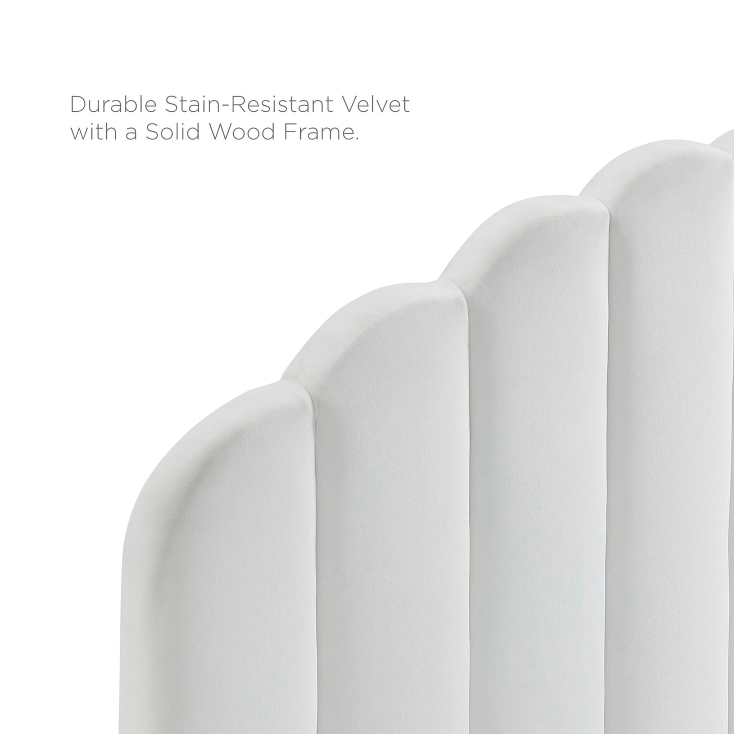 Veronique Performance Velvet Twin Headboard by Modway MOD-6206-WHI