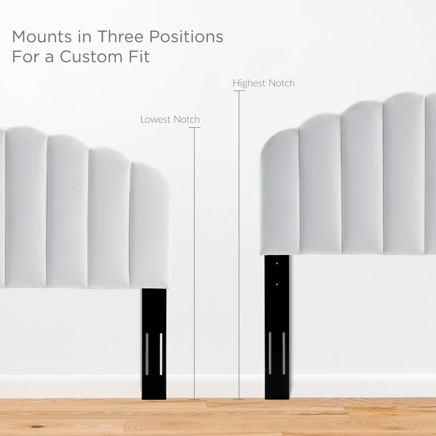 Veronique Performance Velvet Twin Headboard by Modway MOD-6206-WHI
