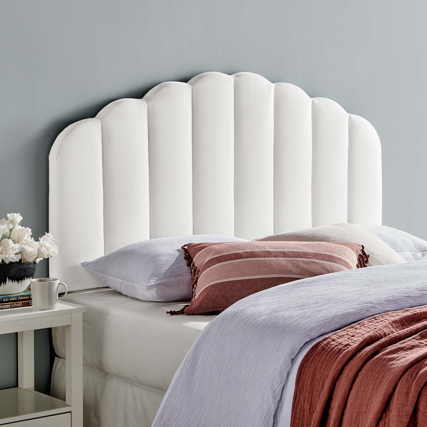 Veronique Performance Velvet Twin Headboard by Modway MOD-6206-WHI