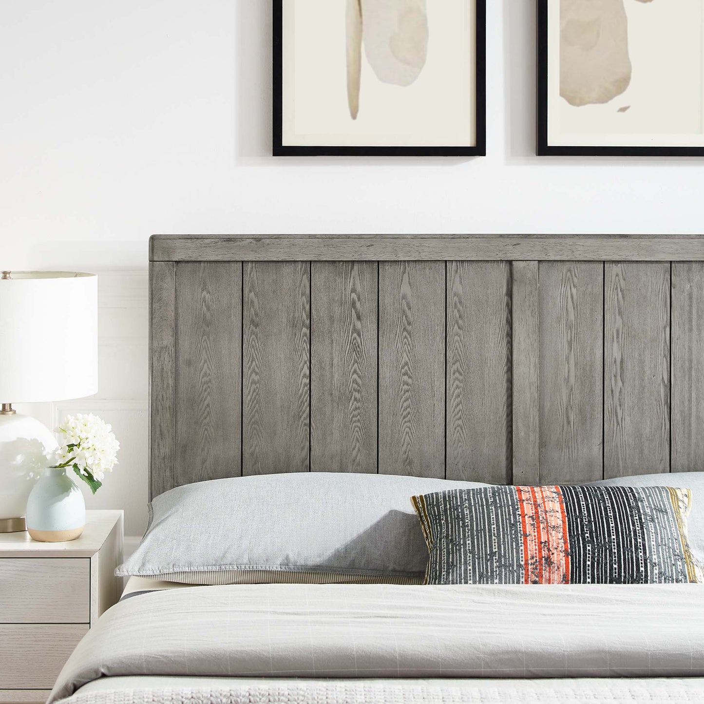 Robbie Wood King Headboard by Modway Gray