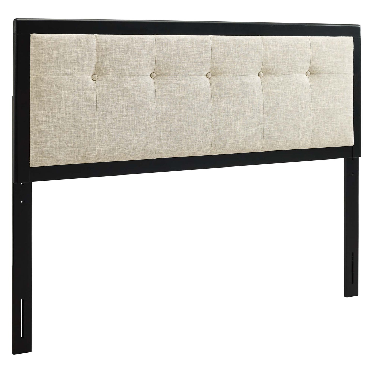 Draper Tufted Fabric and Wood Queen Headboard by Modway MOD-6226-BLK-BEI
