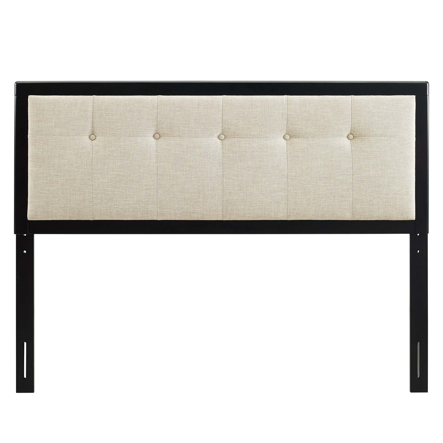 Draper Tufted Fabric and Wood Queen Headboard by Modway MOD-6226-BLK-BEI