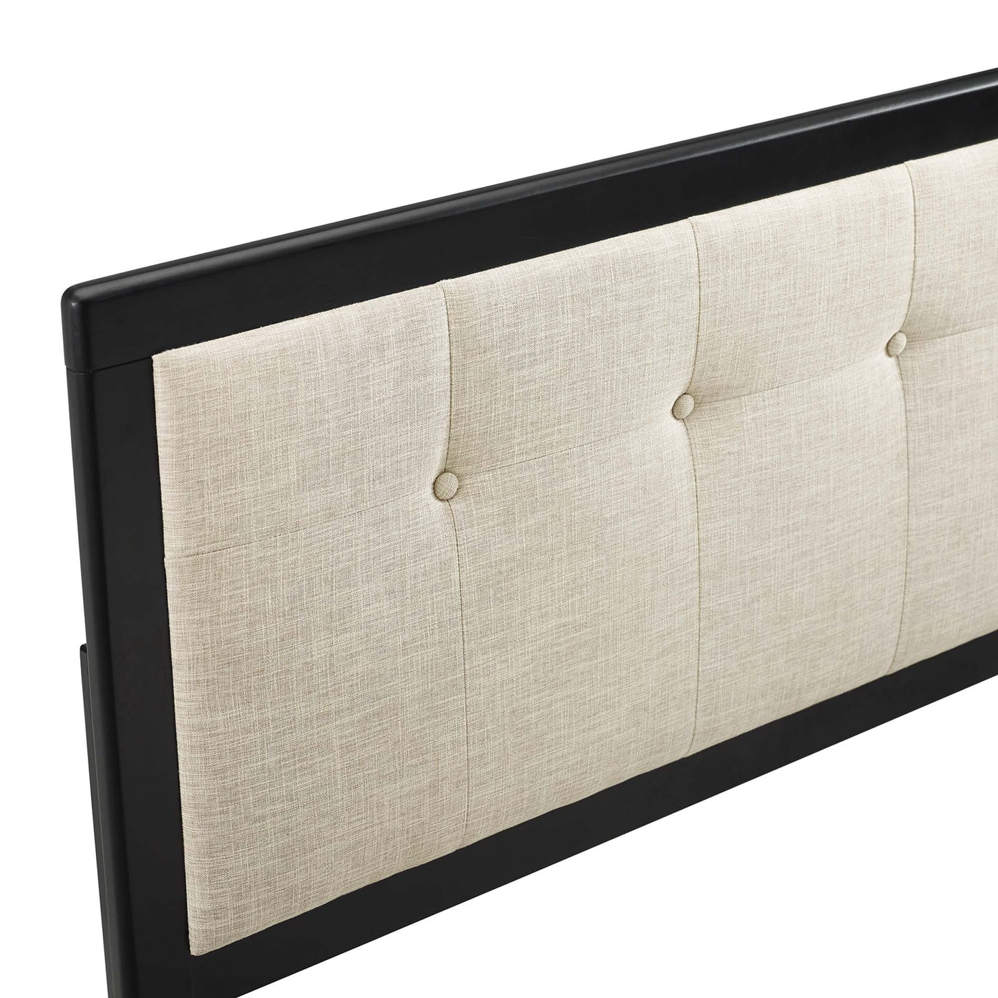 Draper Tufted Fabric and Wood Queen Headboard by Modway MOD-6226-BLK-BEI