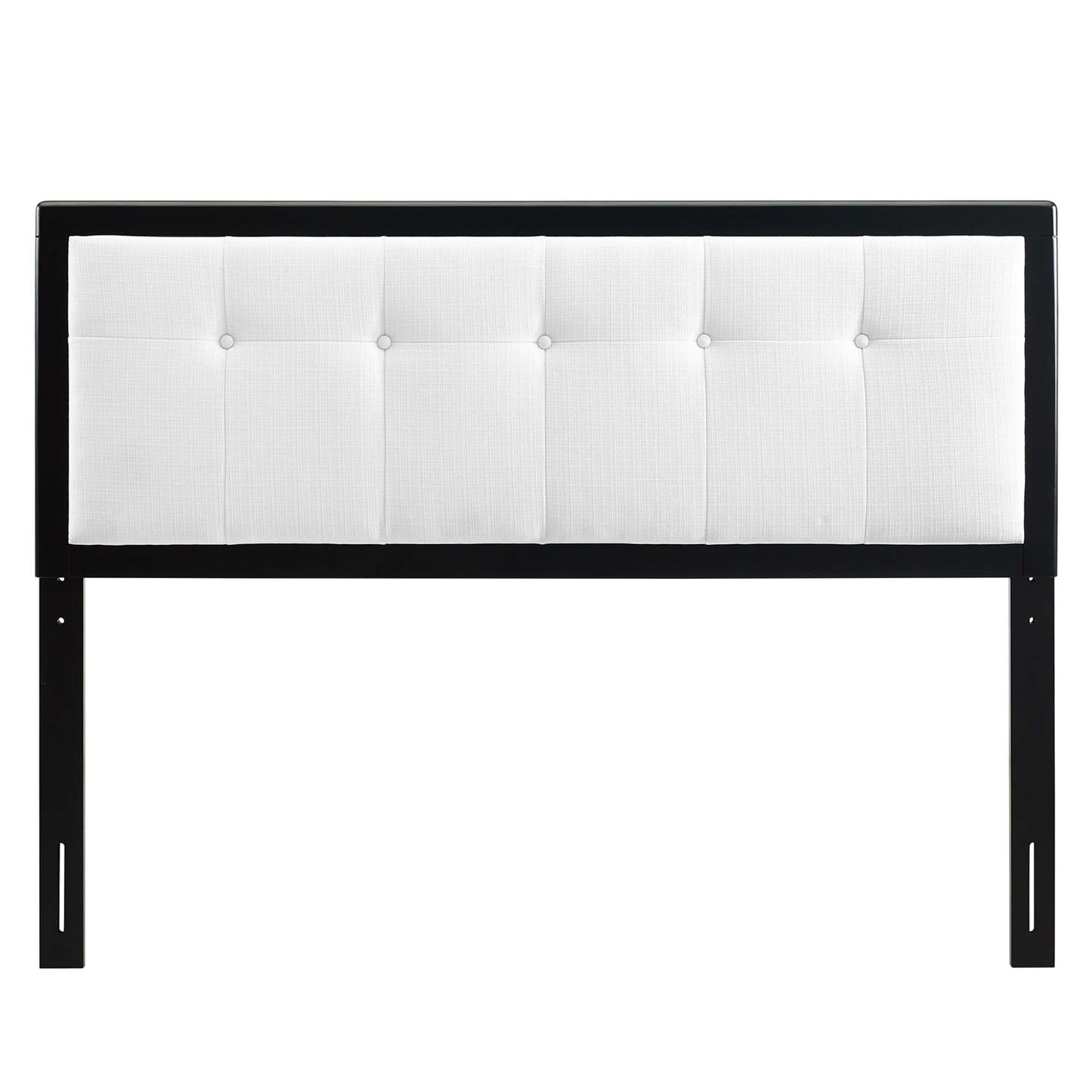 Draper Tufted Fabric and Wood Queen Headboard by Modway MOD-6226-BLK-WHI