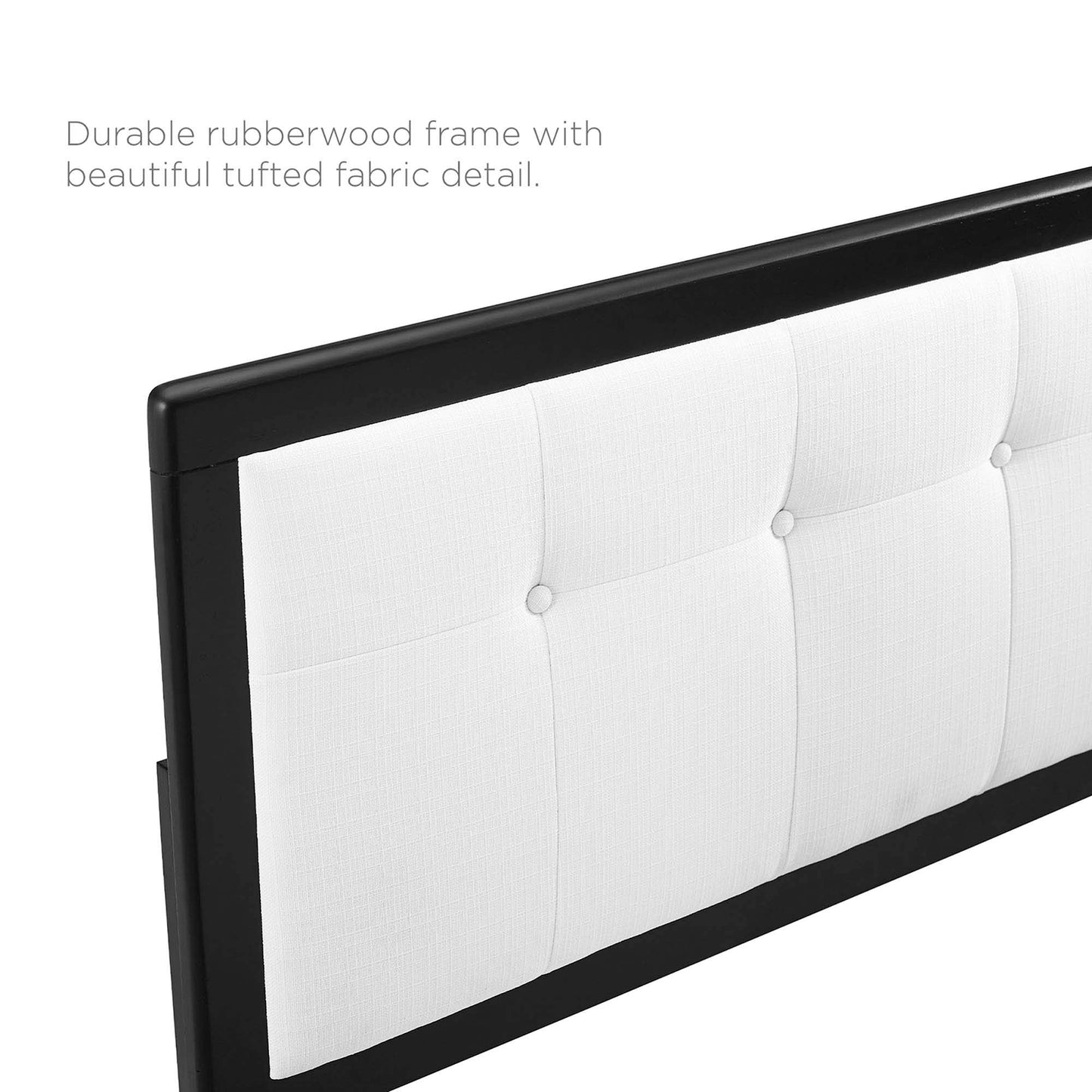 Draper Tufted Fabric and Wood Queen Headboard by Modway MOD-6226-BLK-WHI