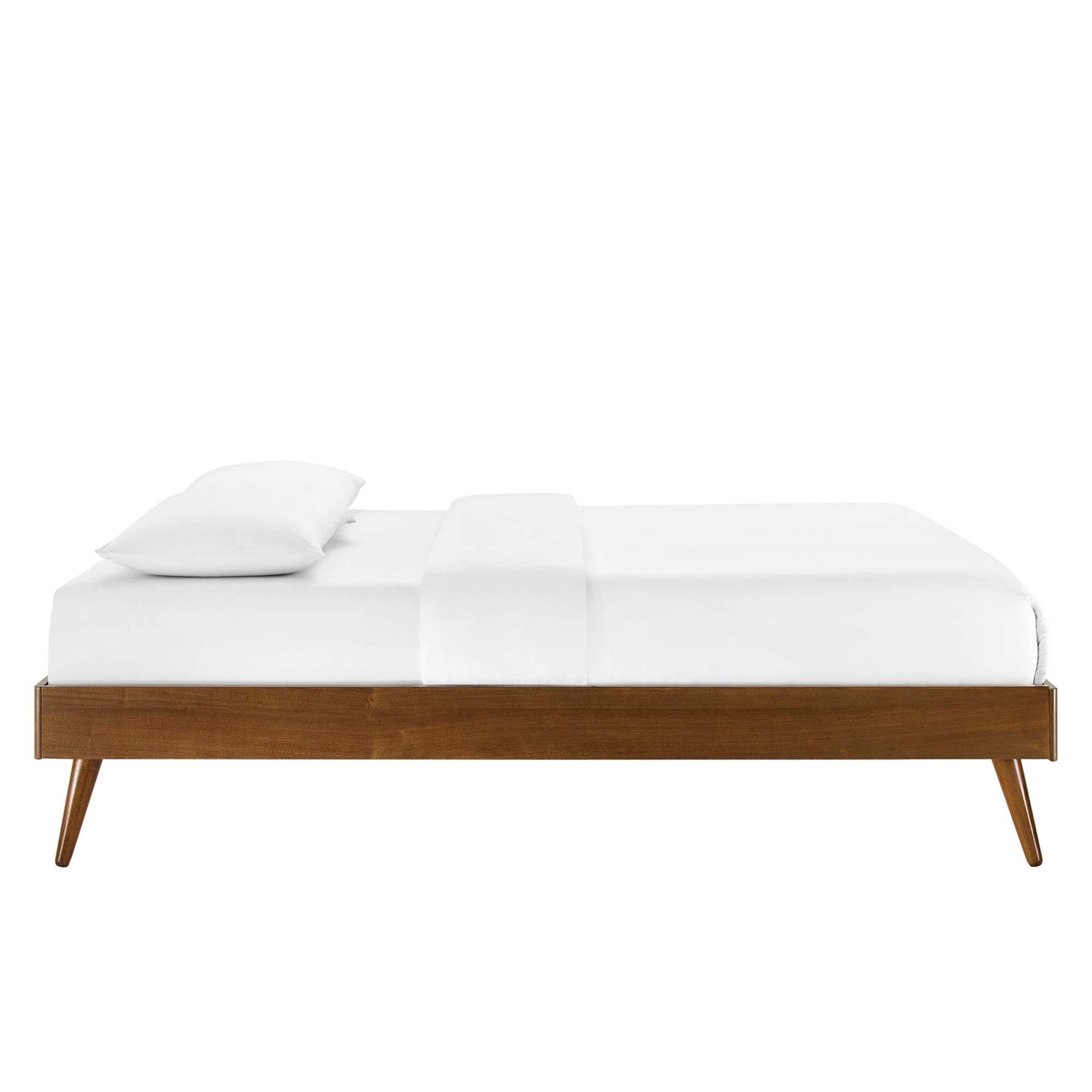 Bridgette Wood Queen Platform Bed With Splayed Legs by Modway MOD-6388-WAL-BEI