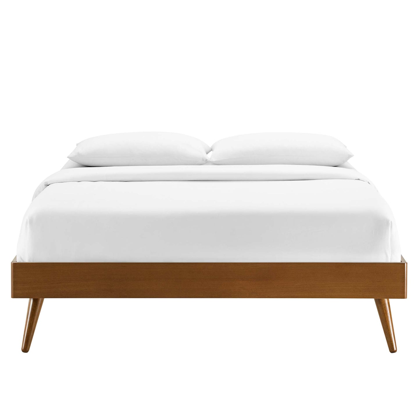Bridgette Wood Queen Platform Bed With Splayed Legs by Modway MOD-6388-WAL-BEI