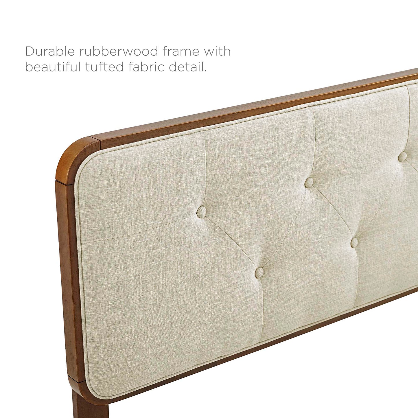 Collins Tufted Fabric and Wood Queen Headboard by Modway MOD-6234-WAL-BEI