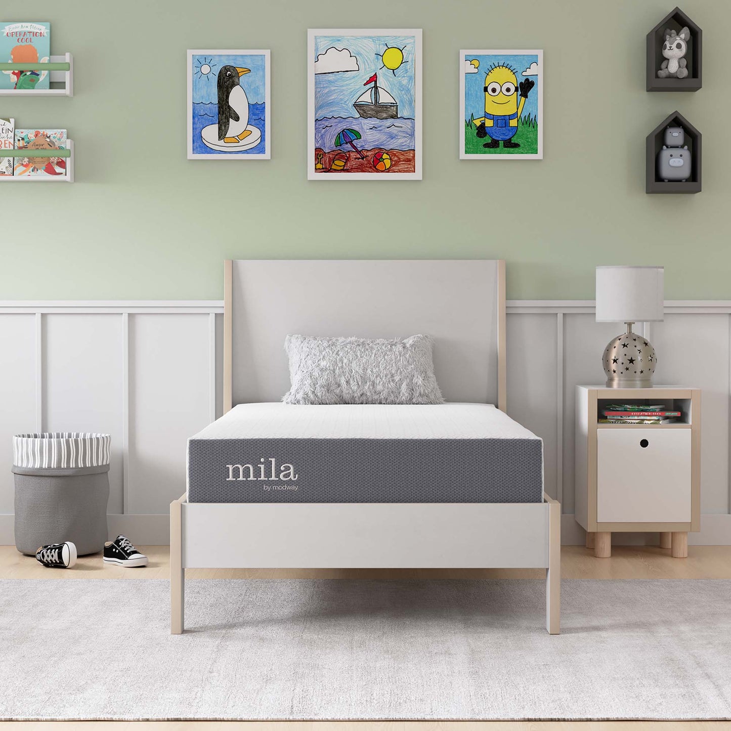 Mila 8" Twin Mattress by Modway MOD-6256-WHI
