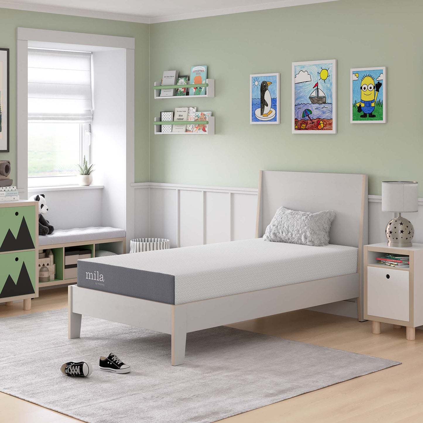 Mila 8" Twin Mattress by Modway MOD-6256-WHI