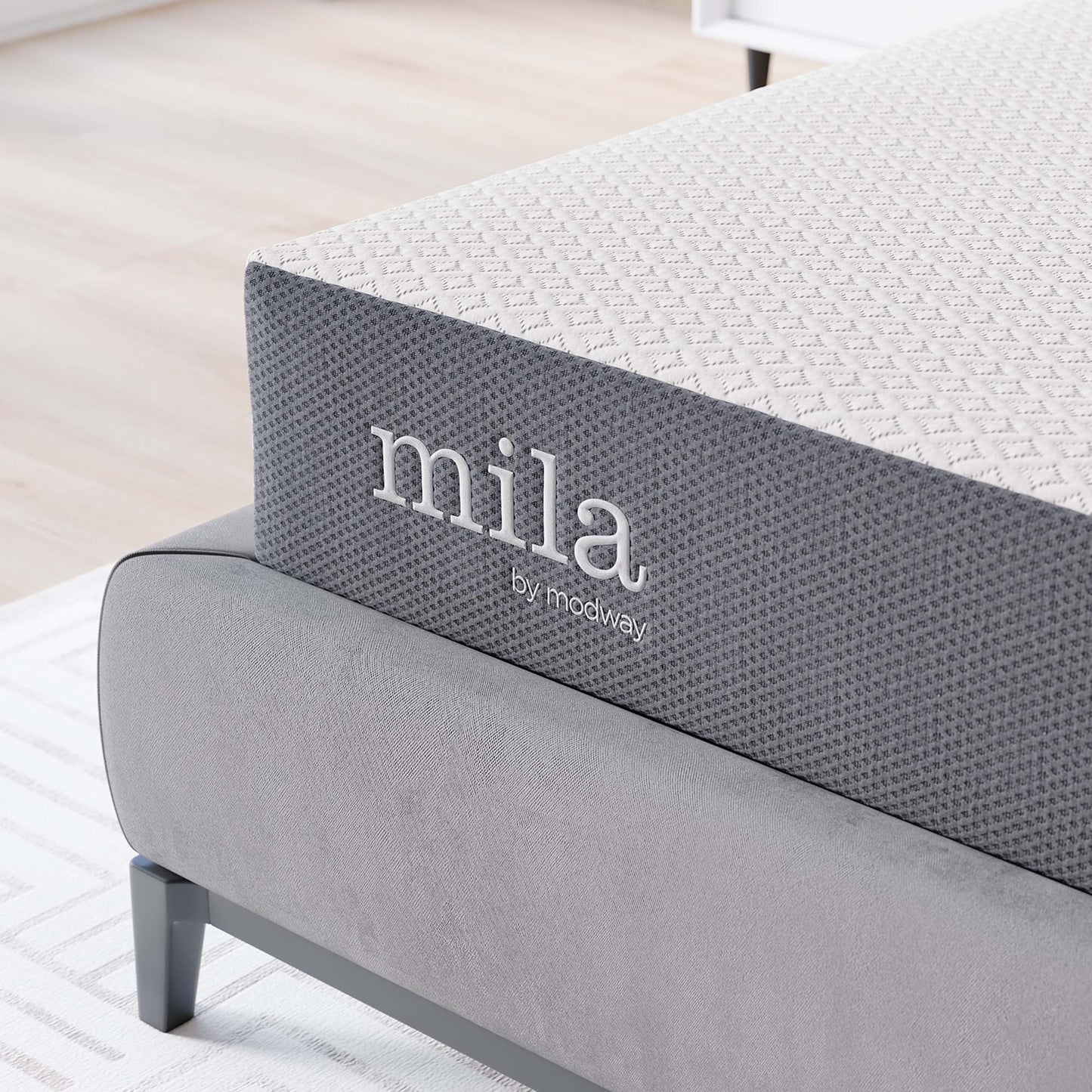 Mila 8" King Mattress by Modway MOD-6259-WHI