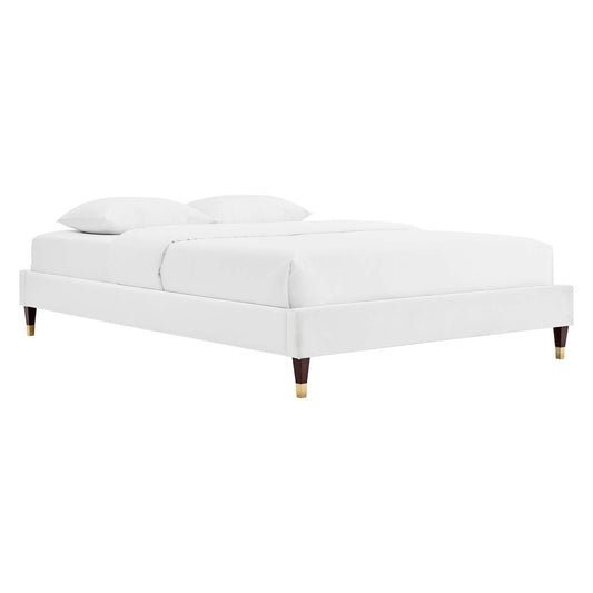 Harlow Performance Velvet Queen Platform Bed Frame