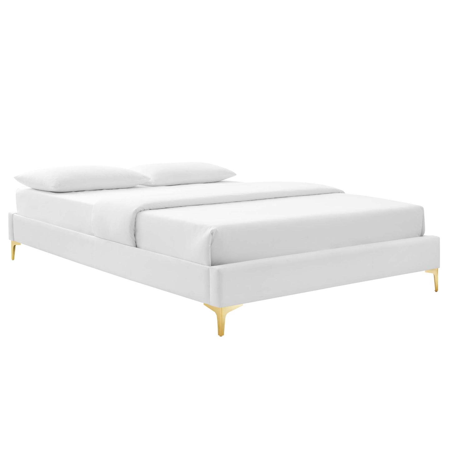 Leah Chevron Tufted Performance Velvet Queen Platform Bed by Modway