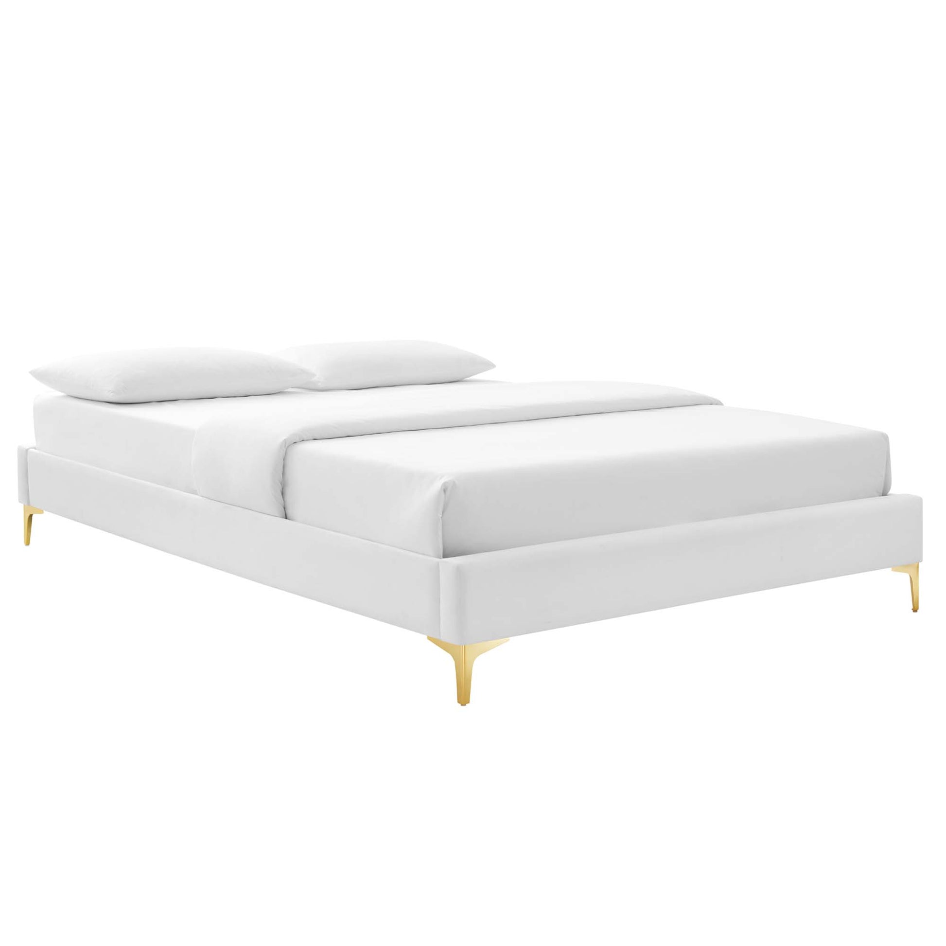Leah Chevron Tufted Performance Velvet Queen Platform Bed by Modway