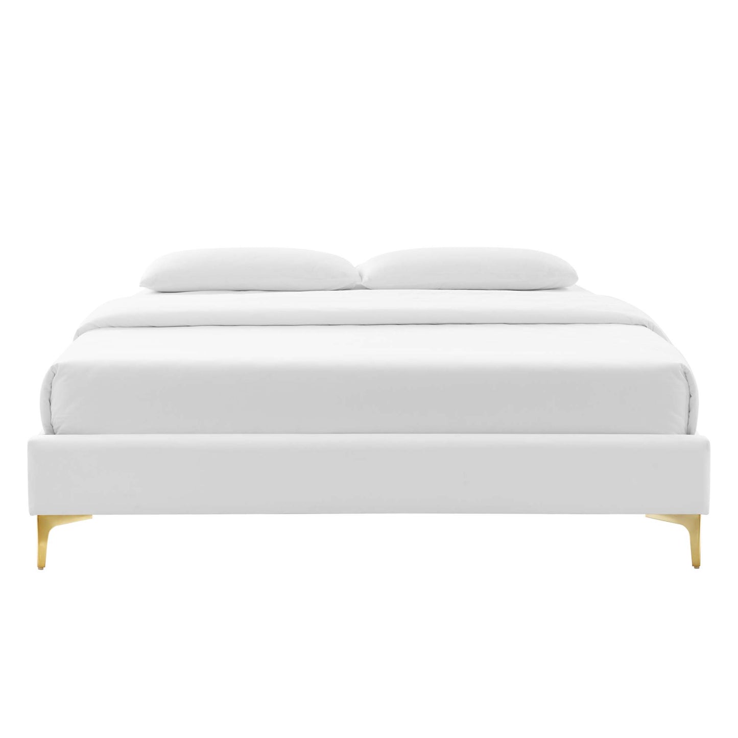 Leah Chevron Tufted Performance Velvet Queen Platform Bed by Modway