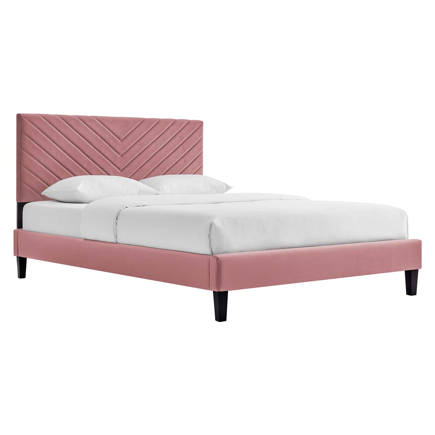 Roxanne Performance Velvet Queen Platform Bed by Modway MOD-6285-DUS