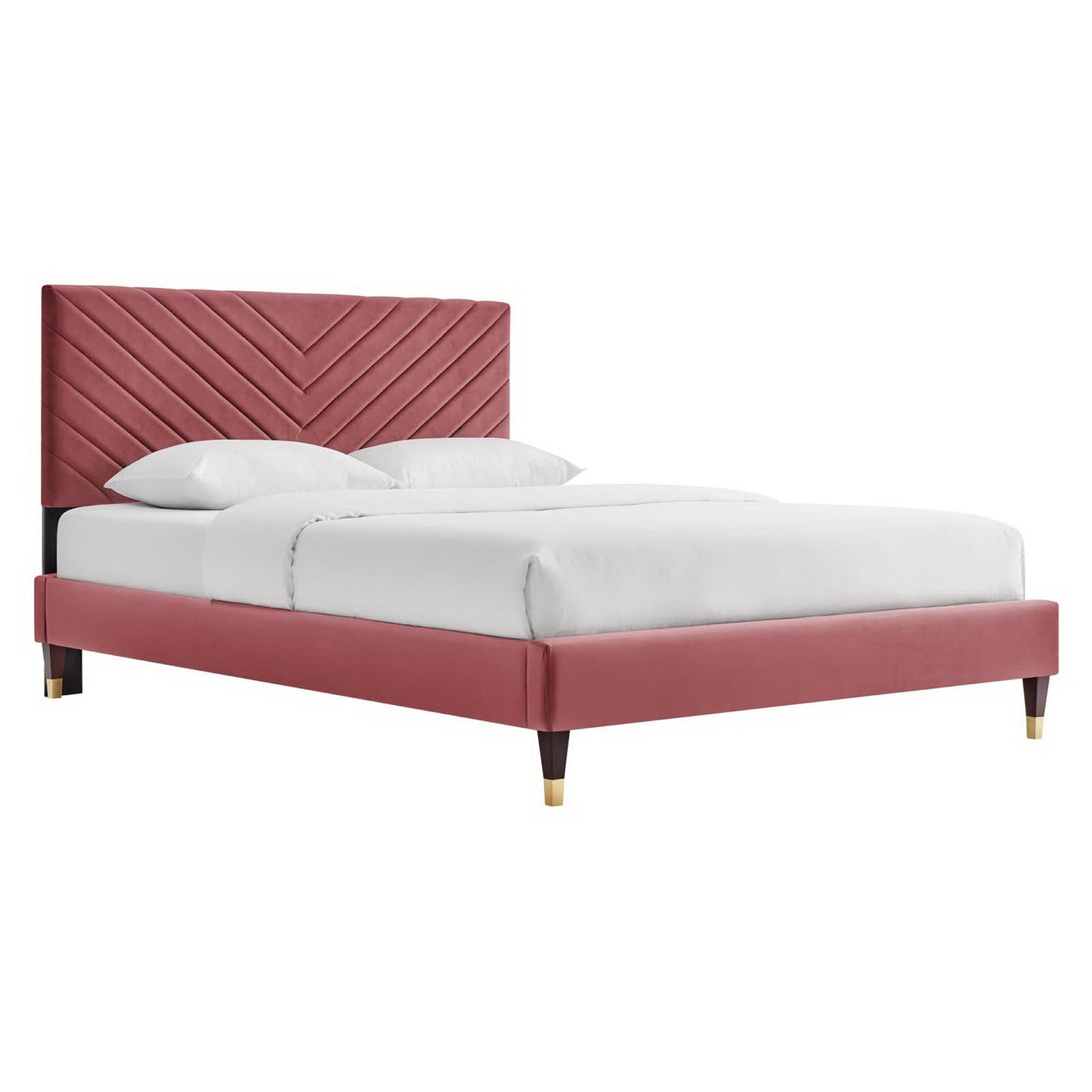 Roxanne Performance Velvet Queen Platform Bed by Modway MOD-6286-DUS