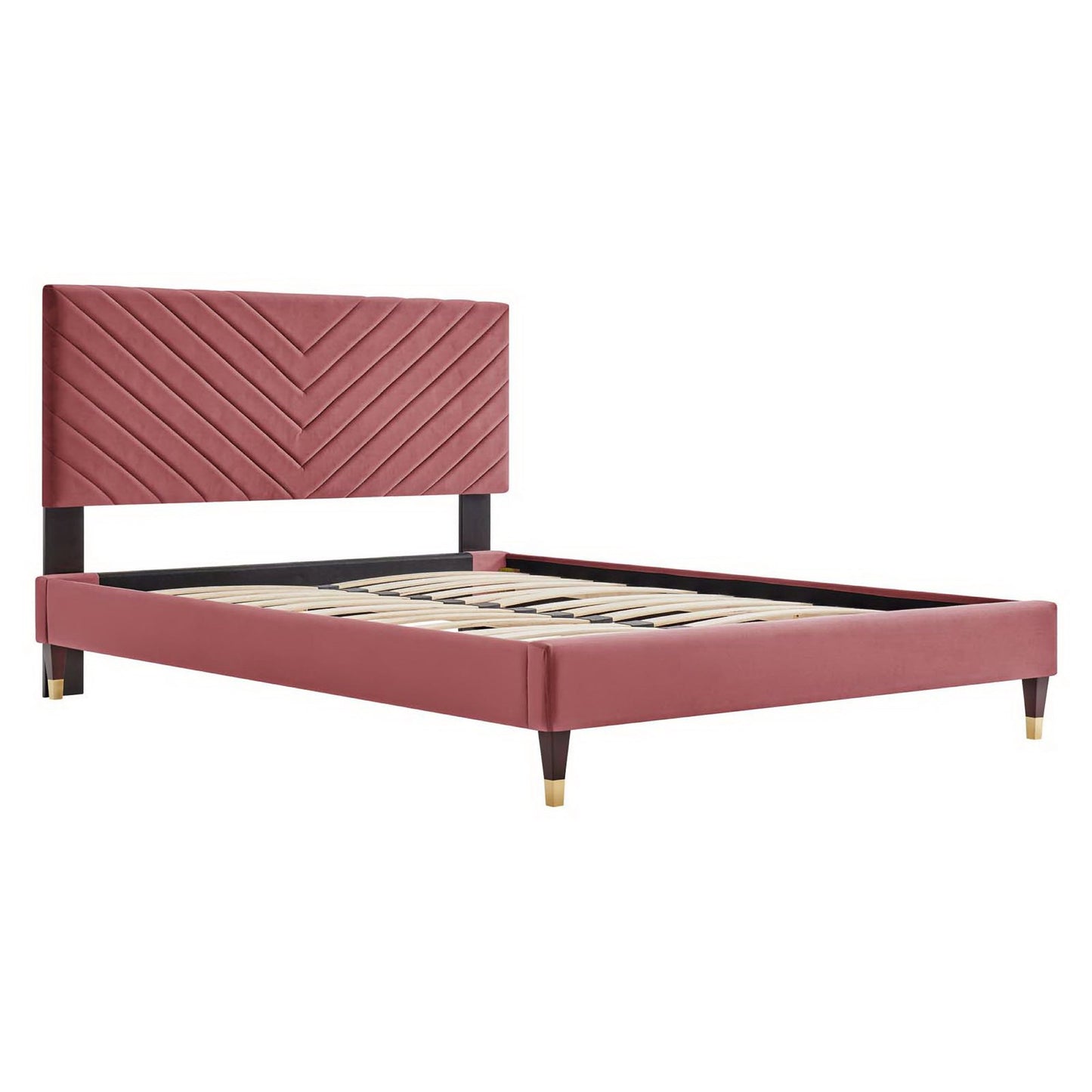 Roxanne Performance Velvet Queen Platform Bed by Modway MOD-6286-DUS
