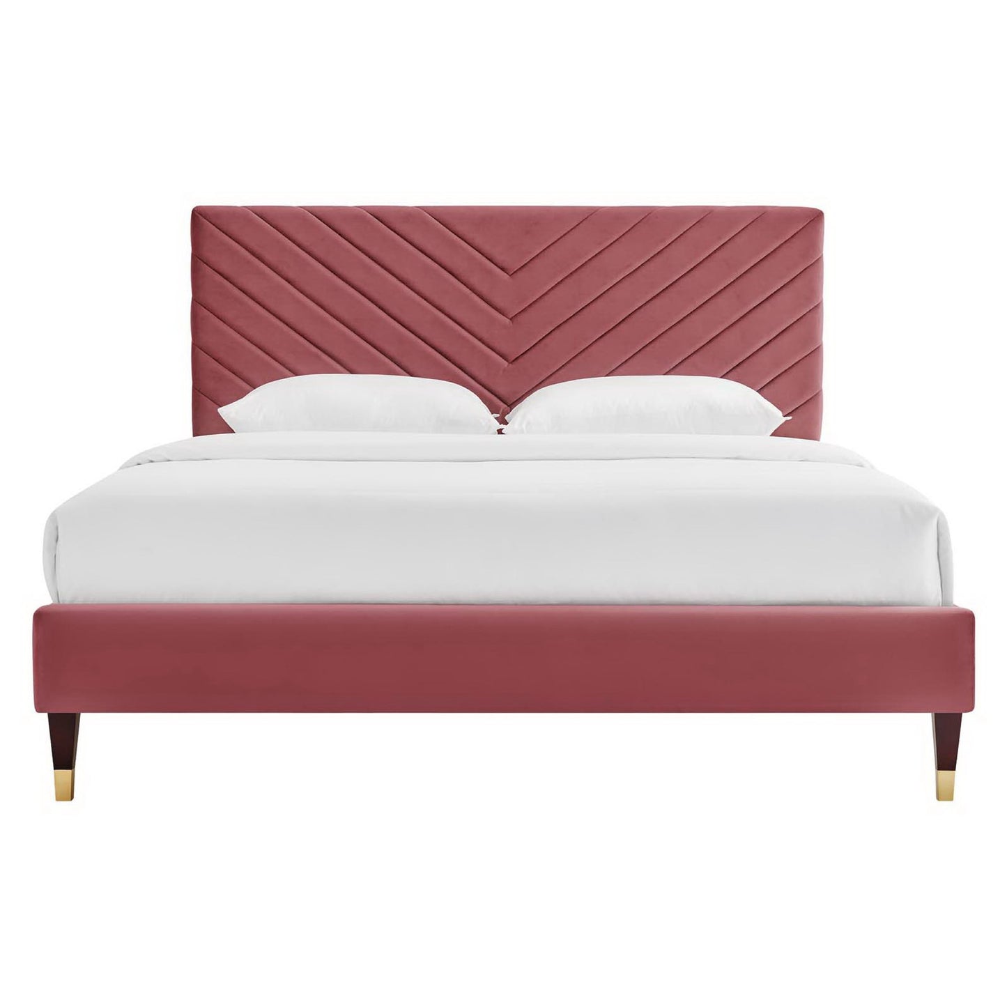 Roxanne Performance Velvet Queen Platform Bed by Modway MOD-6286-DUS