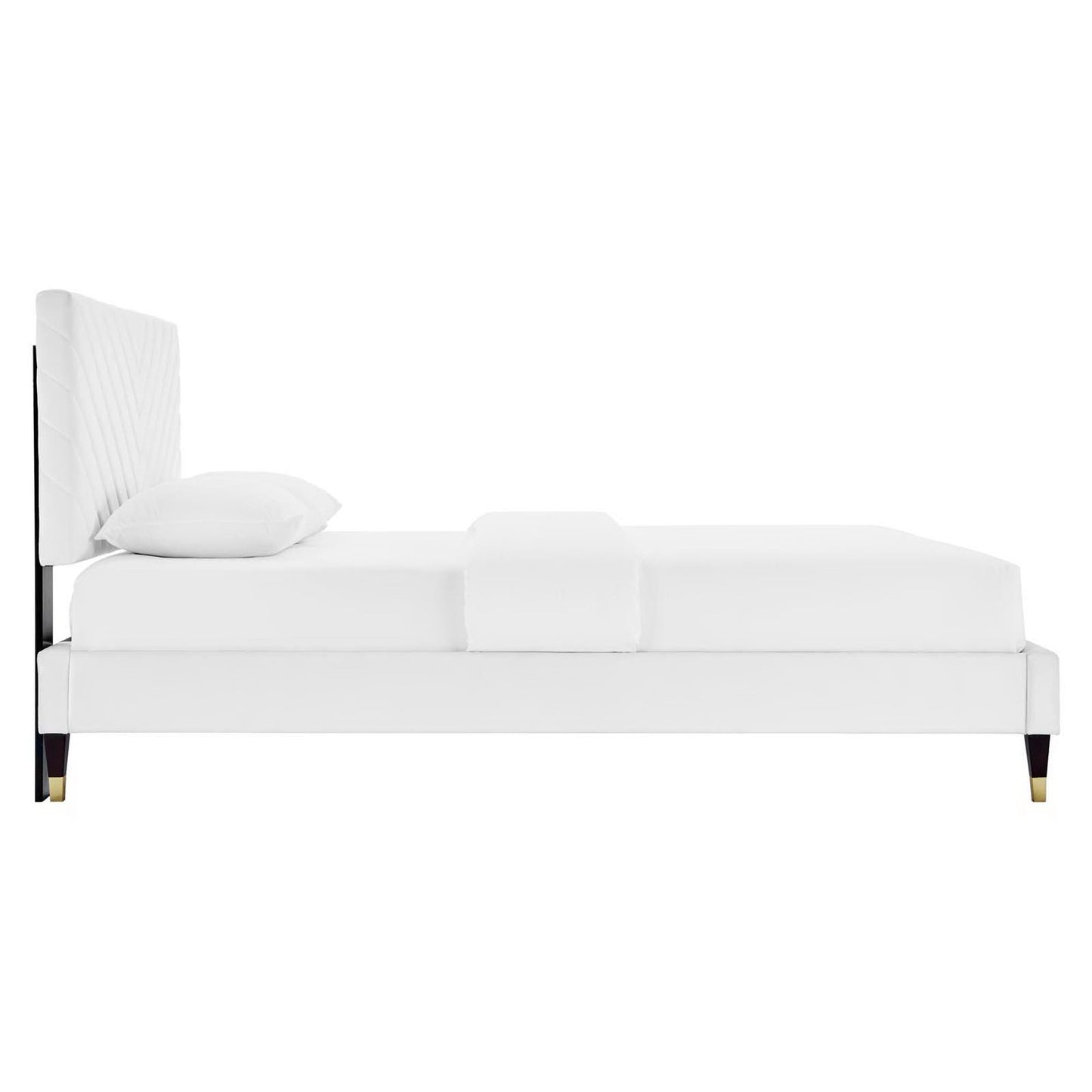 Roxanne Performance Velvet Queen Platform Bed by Modway MOD-6286-WHI